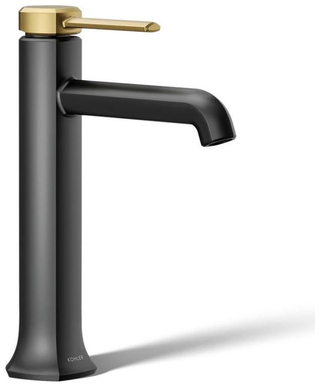 Occasion 1 GPM Vessel Single Hole Bathroom Faucet with Touch-Activated Drain