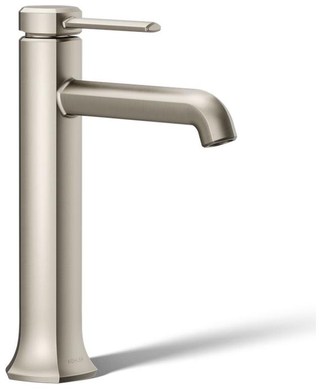 Occasion 1 GPM Vessel Single Hole Bathroom Faucet with Touch-Activated Drain