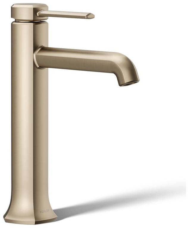 Occasion 1 GPM Vessel Single Hole Bathroom Faucet with Touch-Activated Drain