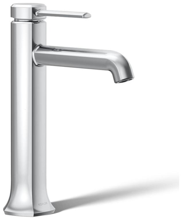 Occasion 1 GPM Vessel Single Hole Bathroom Faucet with Touch-Activated Drain