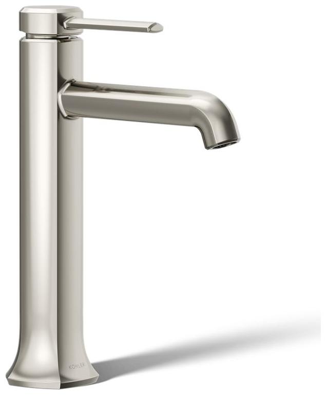 Occasion 1 GPM Vessel Single Hole Bathroom Faucet with Touch-Activated Drain