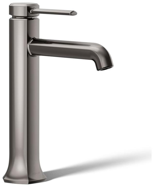 Occasion 1 GPM Vessel Single Hole Bathroom Faucet with Touch-Activated Drain