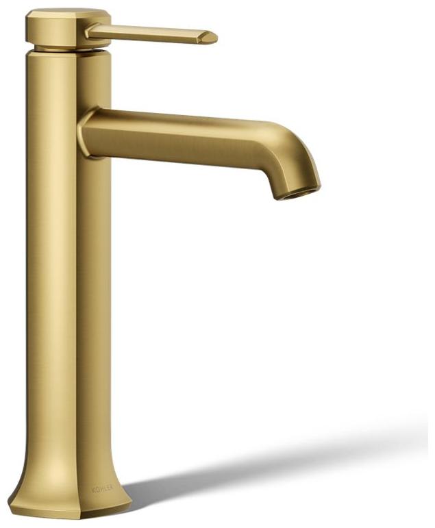 Occasion 0.5 GPM Vessel Single Hole Bathroom Faucet with Clicker Drain Assembly