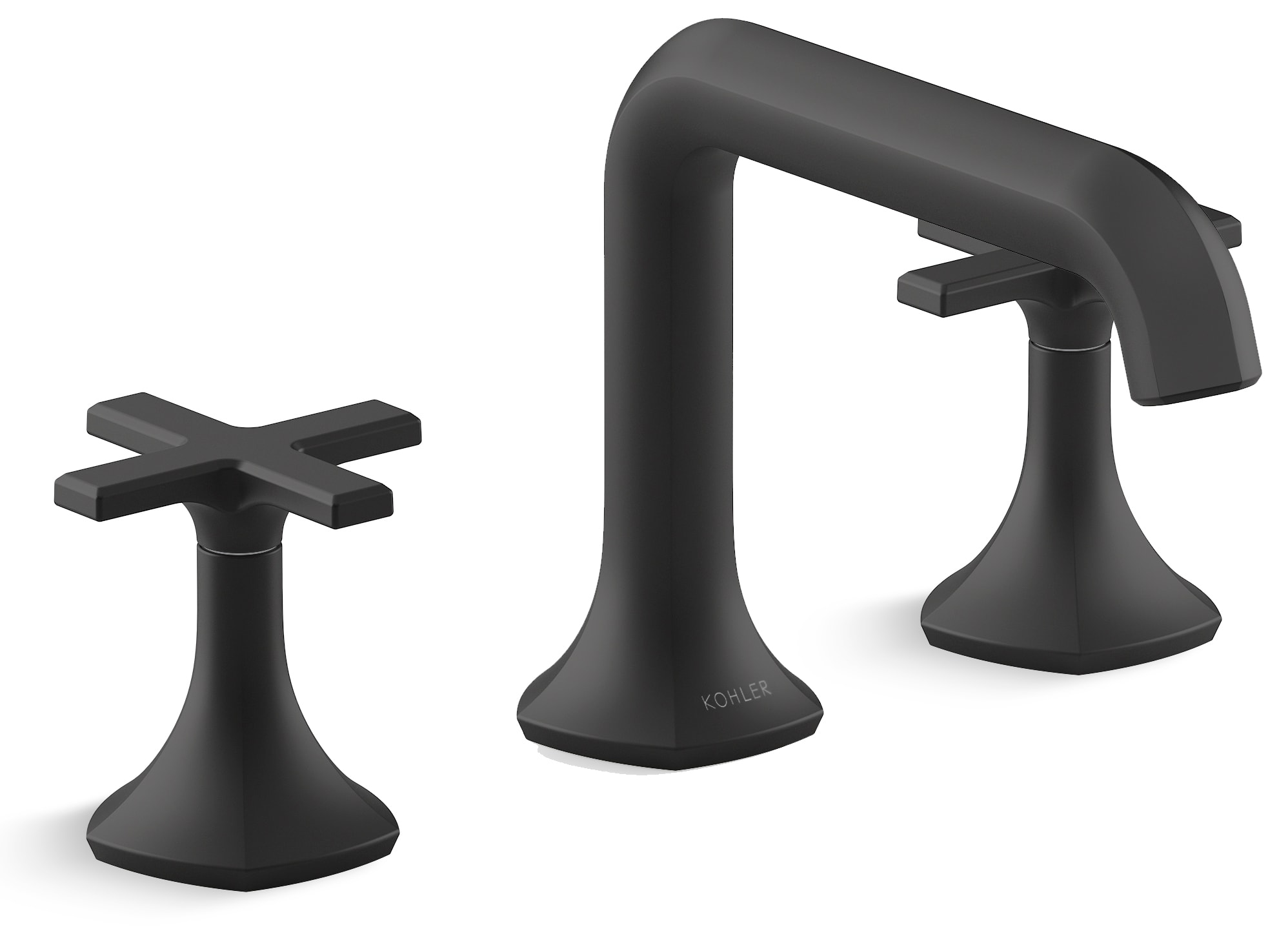 Occasion Double Handle Bathroom Sink Faucet with Straight Spout Design and Cross Handles