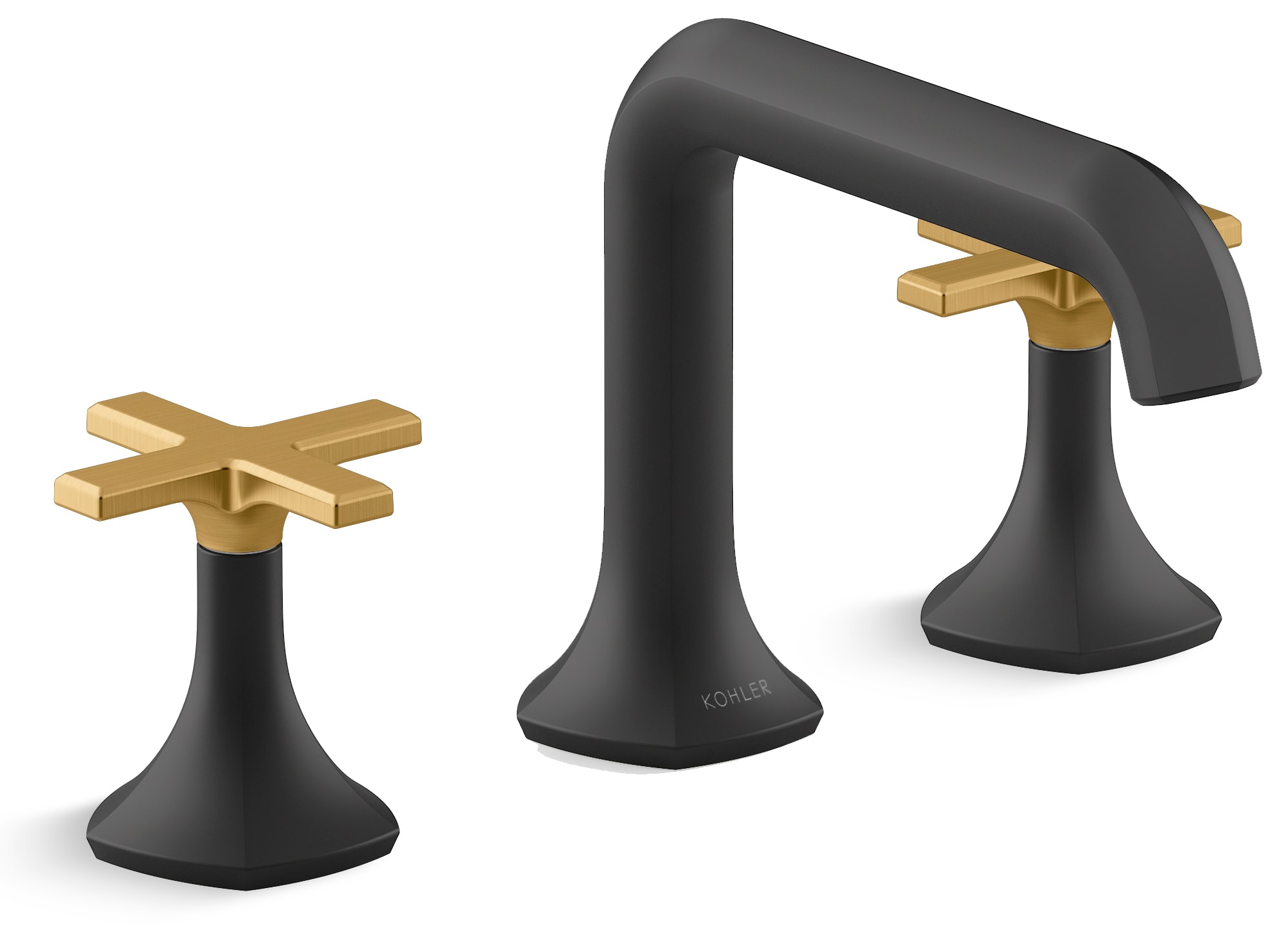 Occasion Double Handle Bathroom Sink Faucet with Straight Spout Design and Cross Handles