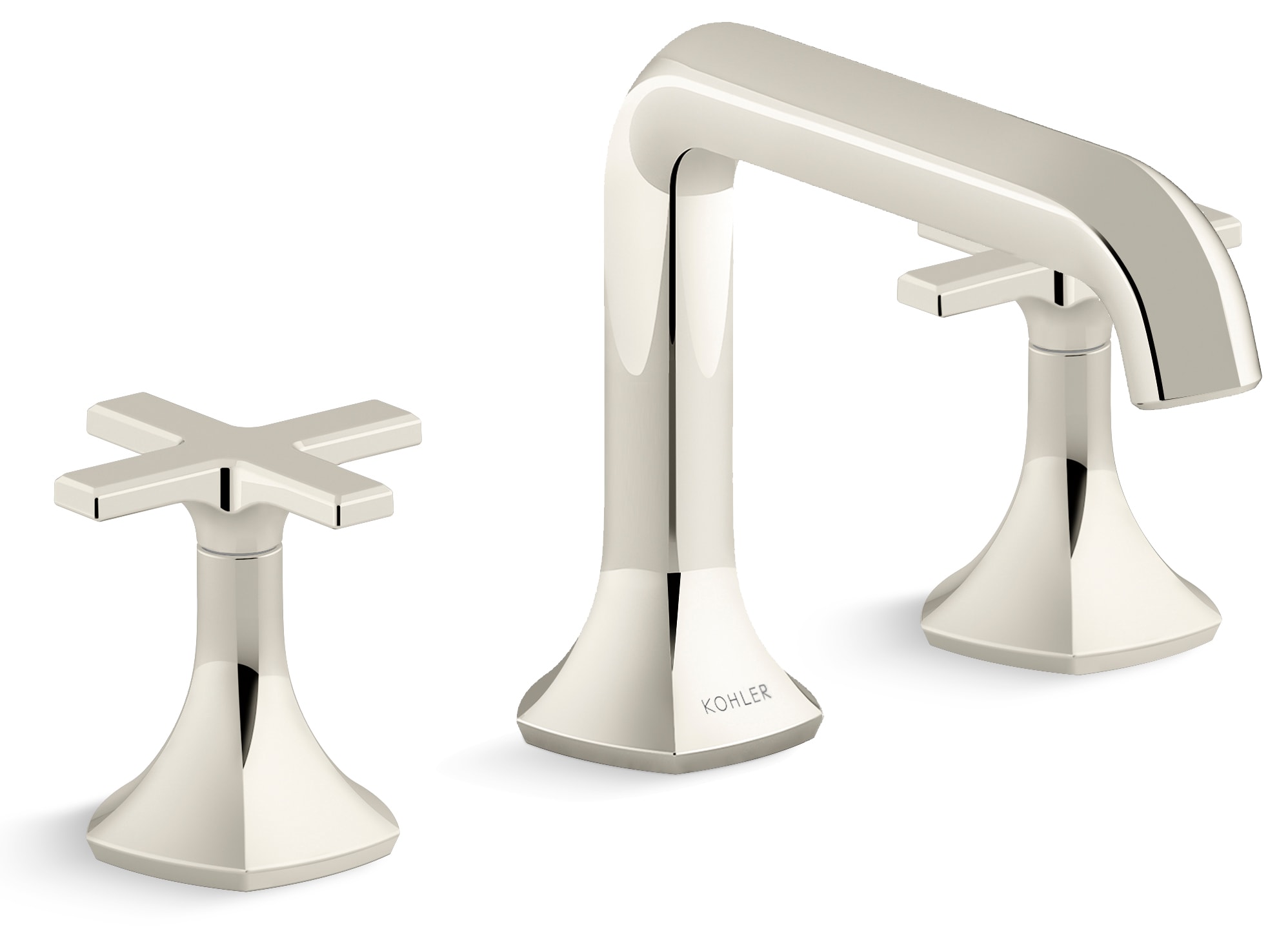 Occasion Double Handle Bathroom Sink Faucet with Straight Spout Design and Cross Handles