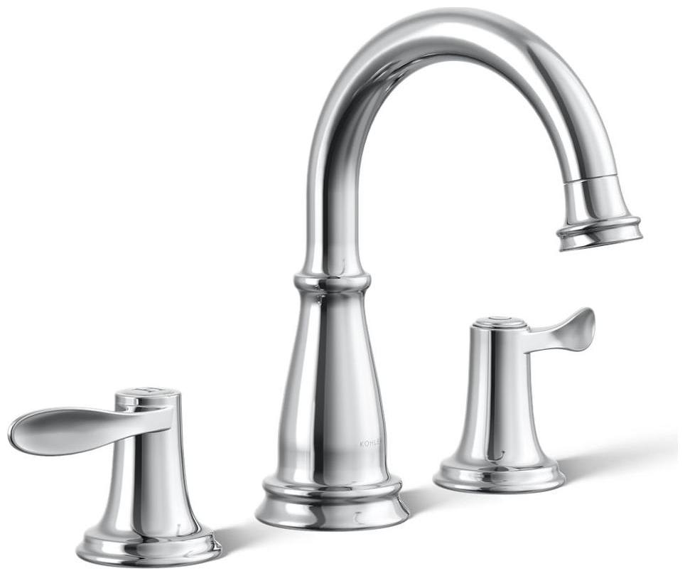 Bellera 0.5 GPM Widespread Bathroom Faucet with Clicker Drain Assembly and UltraGlide Ceramic Disc Valves
