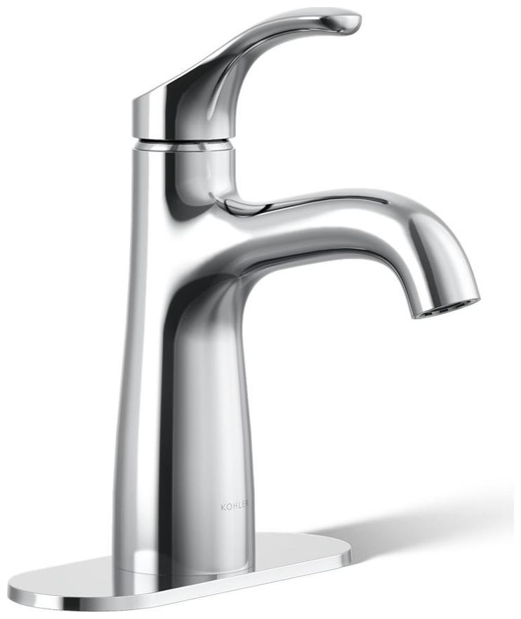 Simplice 1.2 GPM Single Hole Bathroom Faucet with Clicker Drain Assembly