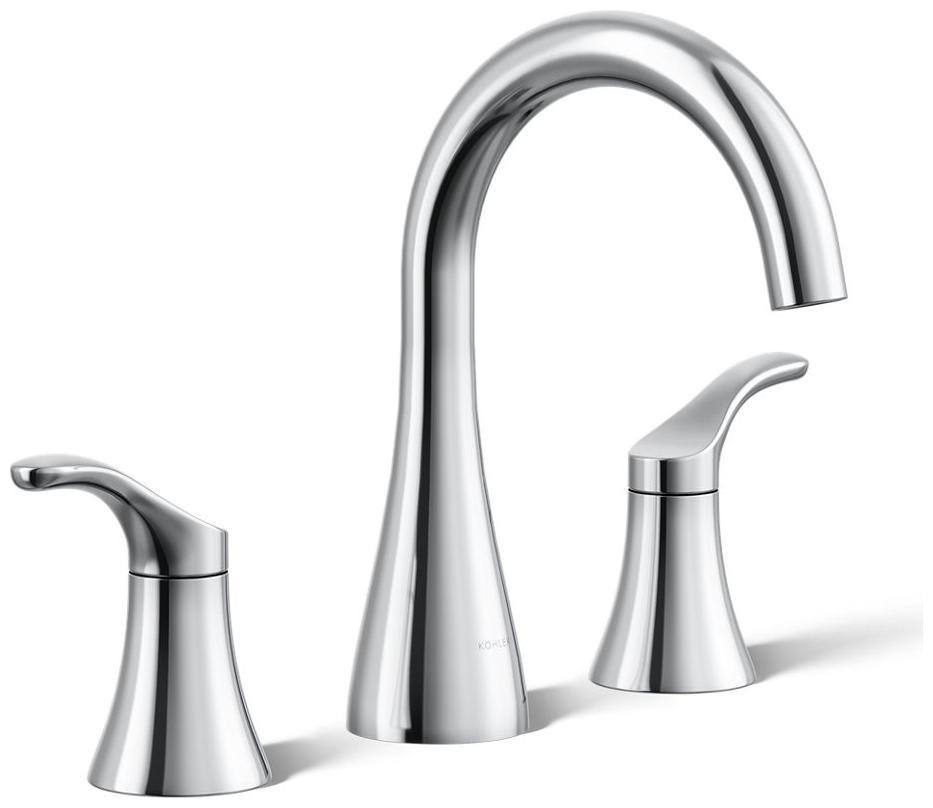 Simplice 1.2 GPM Widespread Bathroom Faucet with Clicker Drain Assembly and UltraGlide Ceramic Disc Valves