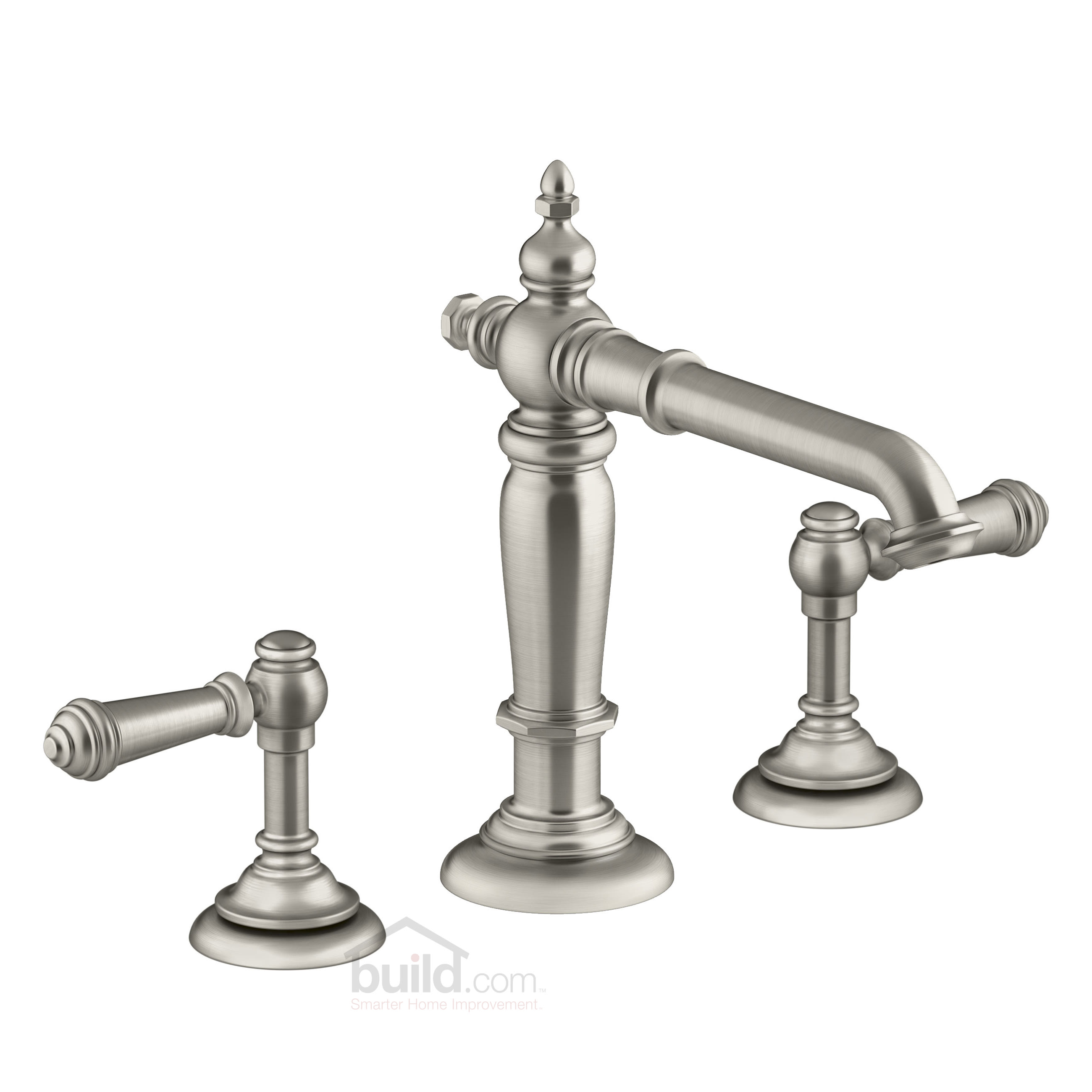 Artifacts Widespread Bathroom Faucet with Lever Handles – Free Metal Pop-Up Drain Assembly with purchase