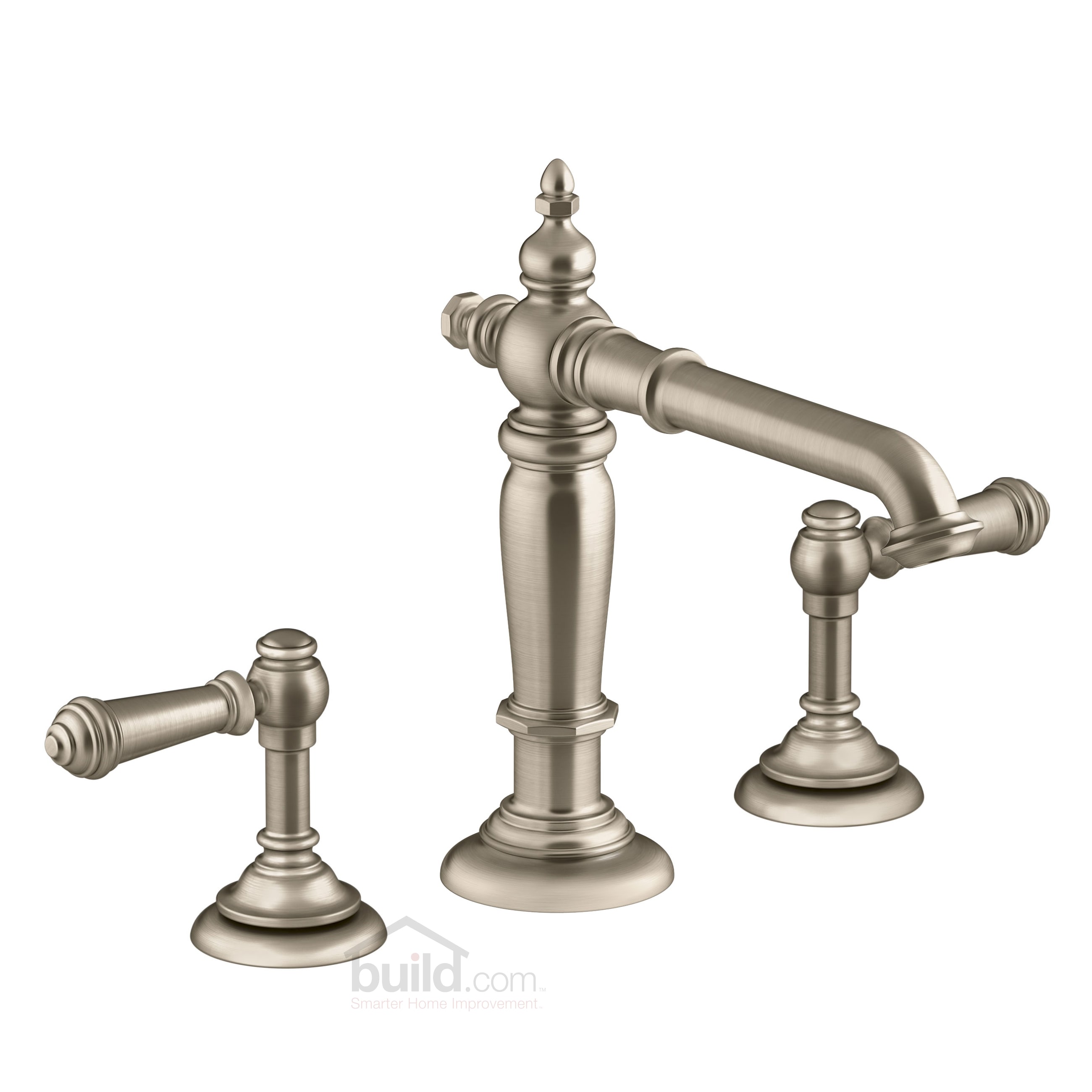 Artifacts Widespread Bathroom Faucet with Lever Handles – Free Metal Pop-Up Drain Assembly with purchase