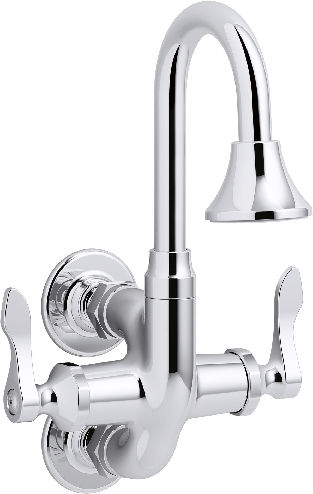 Triton Bowe Cannock 1.2 GPM Wall Mounted Double Hole Bathroom Faucet – Less Drain Assembly
