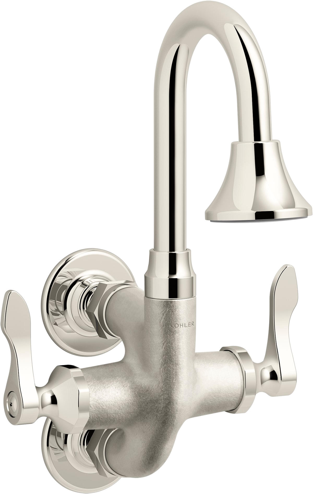 Triton Bowe Cannock 1.2 GPM Wall Mounted Double Hole Bathroom Faucet – Less Drain Assembly