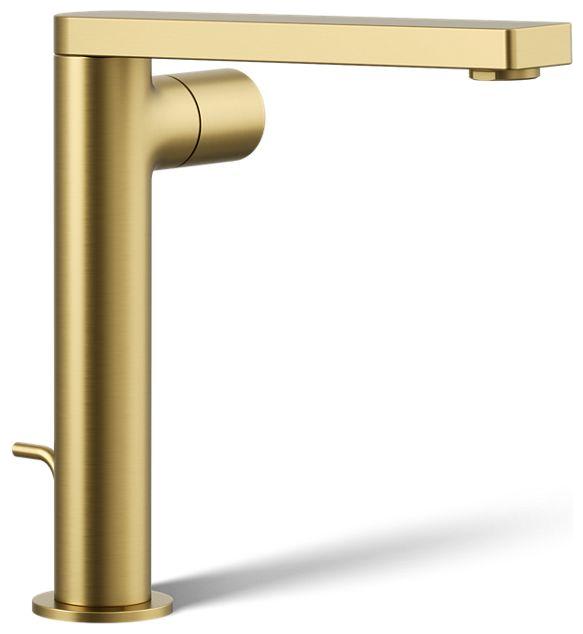 Composed 1.2 GPM Vessel Single Hole Bathroom Faucet with Pop-Up Drain Assembly