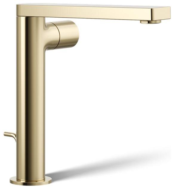 Composed 1.2 GPM Vessel Single Hole Bathroom Faucet with Pop-Up Drain Assembly