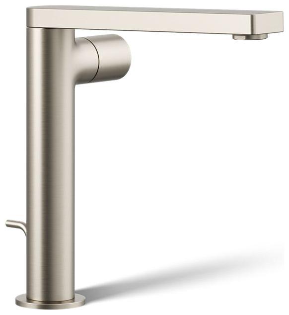 Composed 1.2 GPM Vessel Single Hole Bathroom Faucet with Pop-Up Drain Assembly