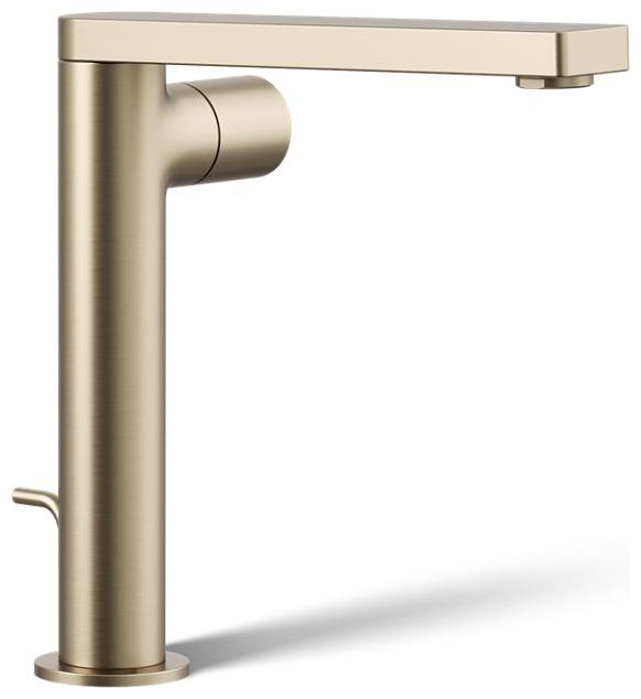 Composed 1.2 GPM Vessel Single Hole Bathroom Faucet with Pop-Up Drain Assembly