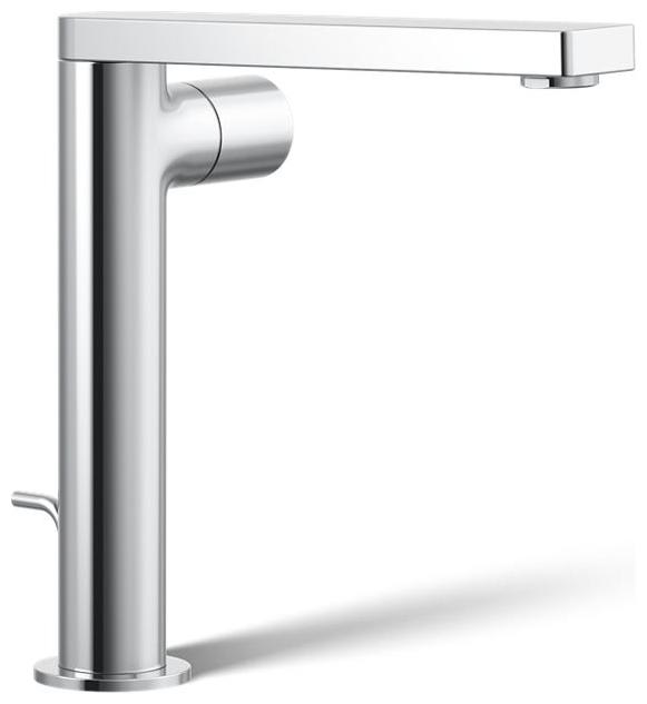 Composed 1.2 GPM Vessel Single Hole Bathroom Faucet with Pop-Up Drain Assembly