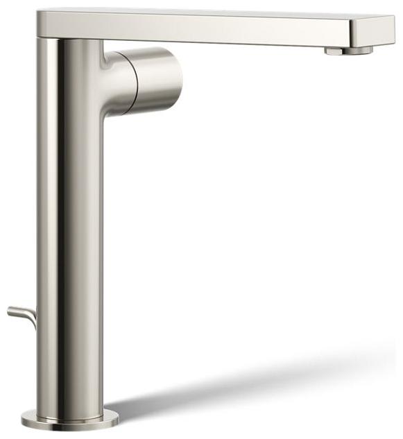 Composed 1.2 GPM Vessel Single Hole Bathroom Faucet with Pop-Up Drain Assembly