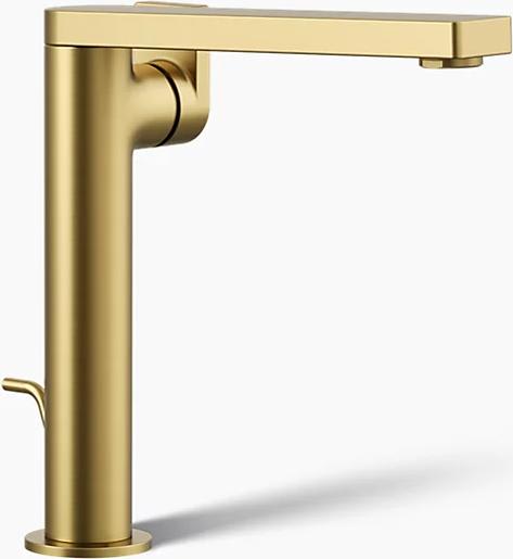 Composed 1.2 GPM Vessel Single Hole Bathroom Faucet with Pop-Up Drain Assembly