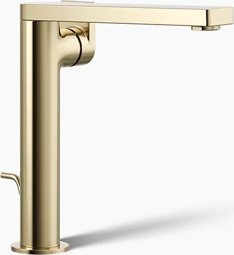 Composed 1.2 GPM Vessel Single Hole Bathroom Faucet with Pop-Up Drain Assembly
