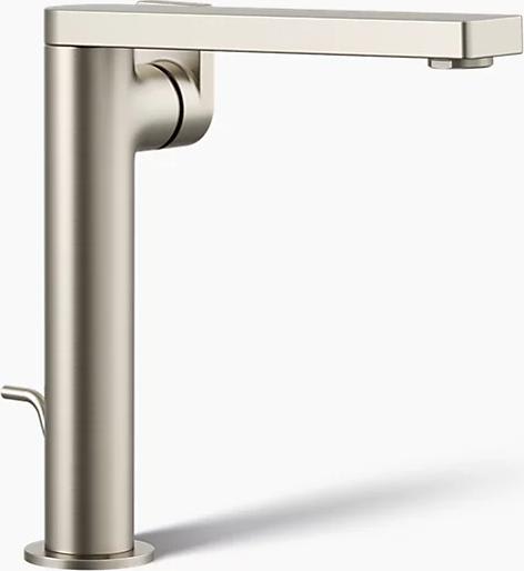 Composed 1.2 GPM Vessel Single Hole Bathroom Faucet with Pop-Up Drain Assembly