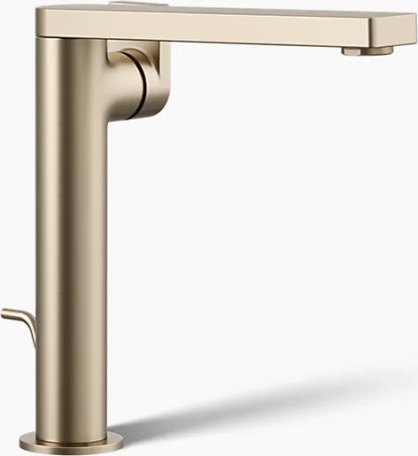 Composed 1.2 GPM Vessel Single Hole Bathroom Faucet with Pop-Up Drain Assembly