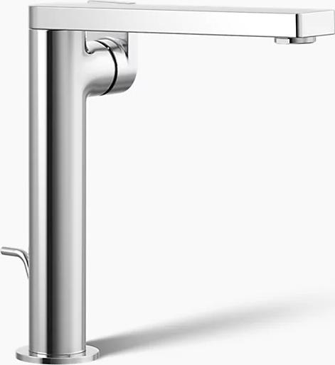 Composed 1.2 GPM Vessel Single Hole Bathroom Faucet with Pop-Up Drain Assembly