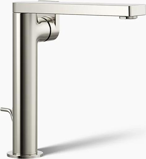Composed 1.2 GPM Vessel Single Hole Bathroom Faucet with Pop-Up Drain Assembly