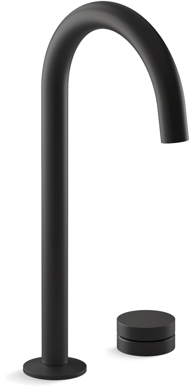 Components 1.2 GPM Widespread Vessel Bathroom Faucet with Tall Tube Spout, Rocker Handle, and Pop-Up Drain Assembly