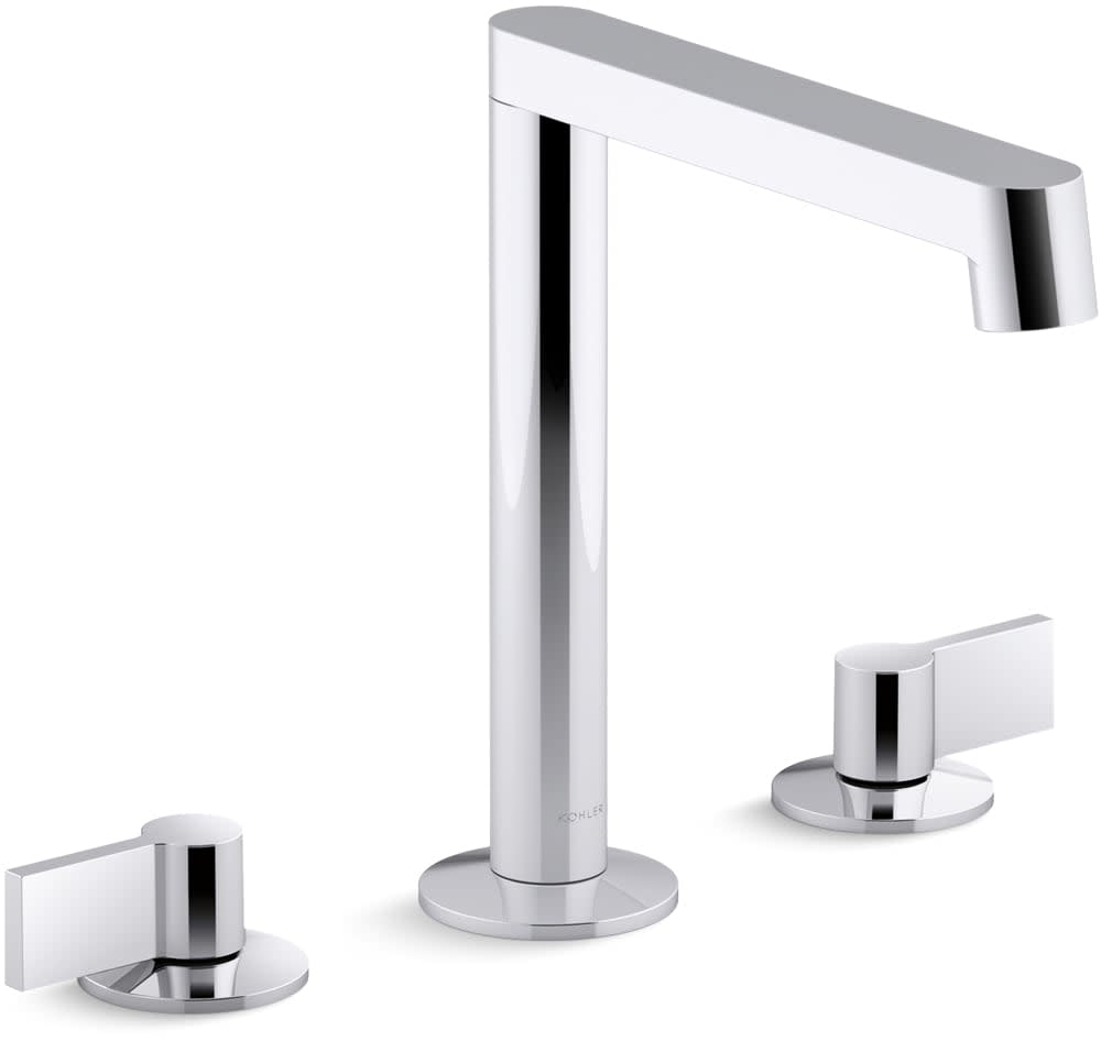 Components 1.2 GPM Widespread Row Spout Bathroom Faucet with Lever Handles, UltraGlide Technology and Pop-Up Drain Assembly
