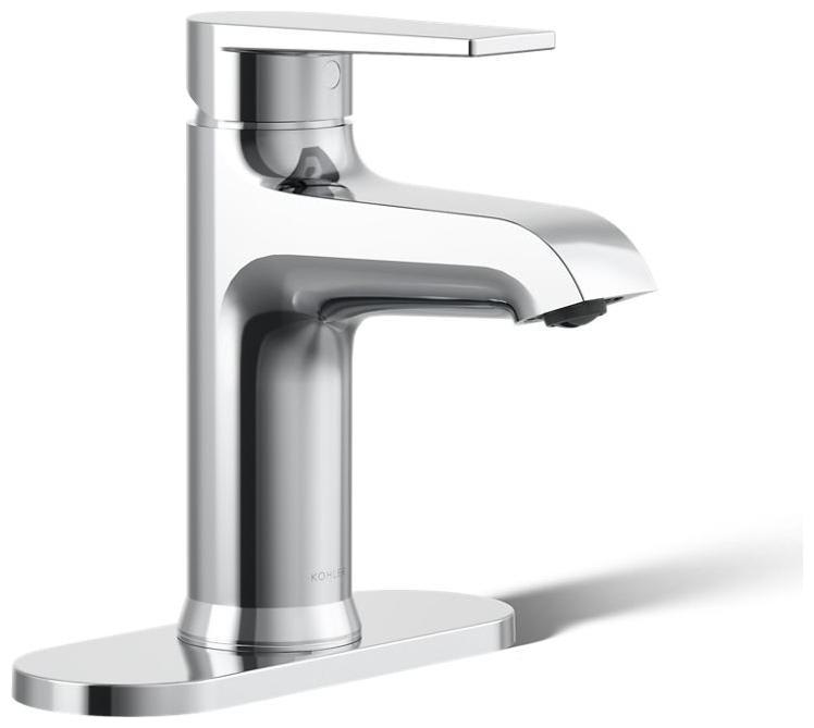 Hint 1.2 GPM Single Hole Bathroom Faucet with Pop-Up Drain Assembly and Escutcheon