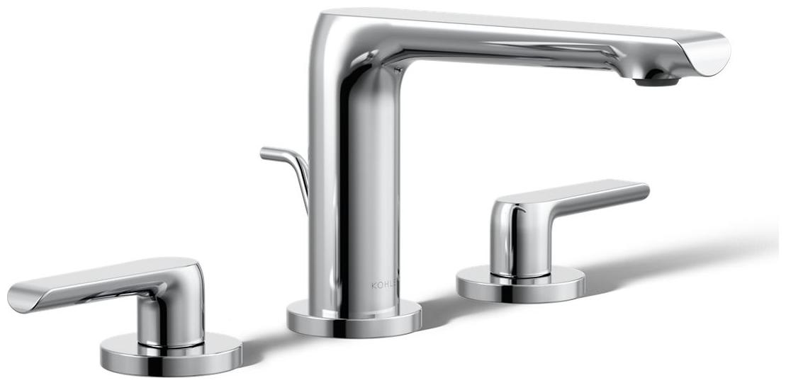 Avid 0.5 GPM Widespread Bathroom Faucet with Pop-Up Drain Assembly