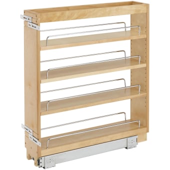 Rev A Shelf 448 BDDSC 5C 5 inch Door/Drawer Base Soft Close Cabinet Organizer