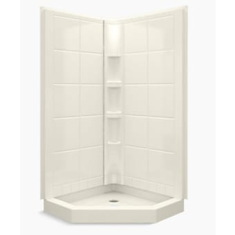 DreamLine DL-6040C-01 36x36 Neo-Angle Shower Base and QWALL-2