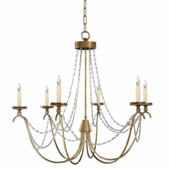 E.F. Chapman Oslo Chandelier in Gilded Iron by Visual Comfort