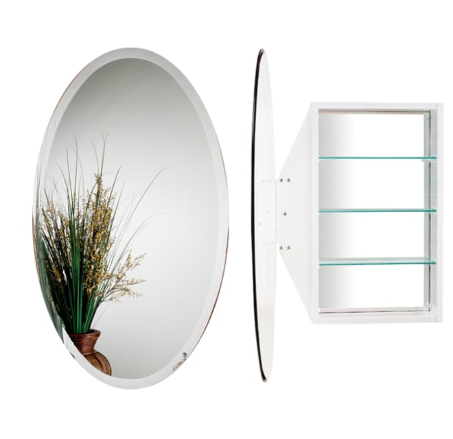Alno Mc4912 W Oval 21 X 31 Recessed, Oval Recessed Medicine Cabinets With Mirrors