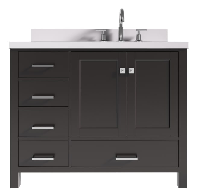 Ariel A043srwqrvoesp Cambridge 43 Right Offset Build Com - Rectangle Bathroom Sink With Cabinet