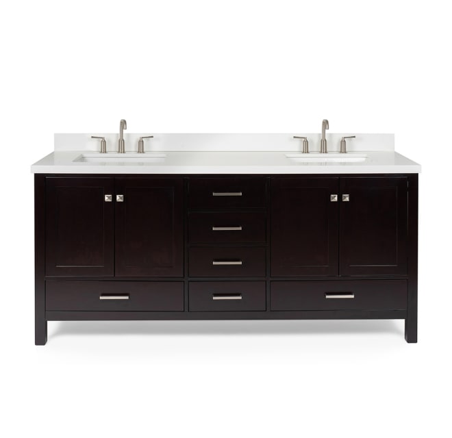Ariel A073dwqrvoesp Cambridge 73 Free, 73 Vanity Top With Double Sink
