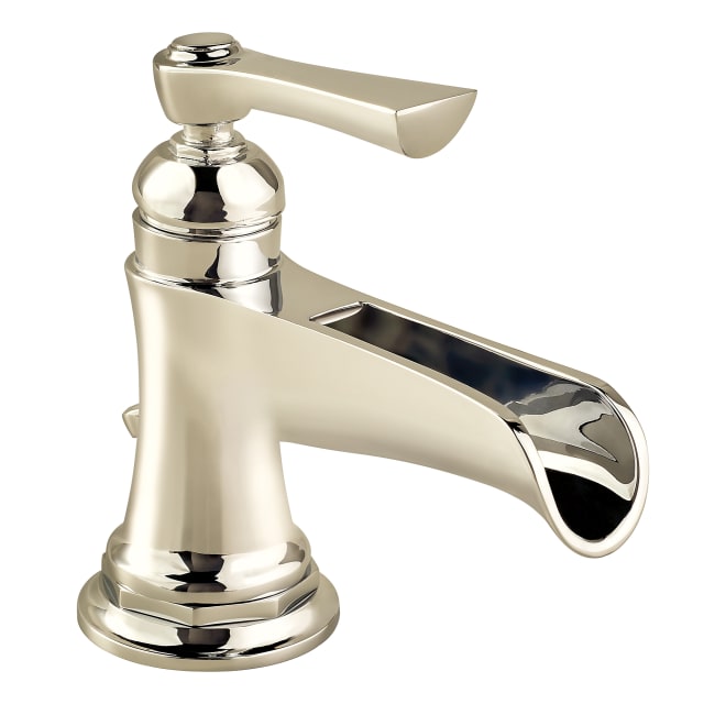 Brizo 65061lf Pn Rook Waterfall Single, Single Hole Bathroom Faucet Polished Nickel