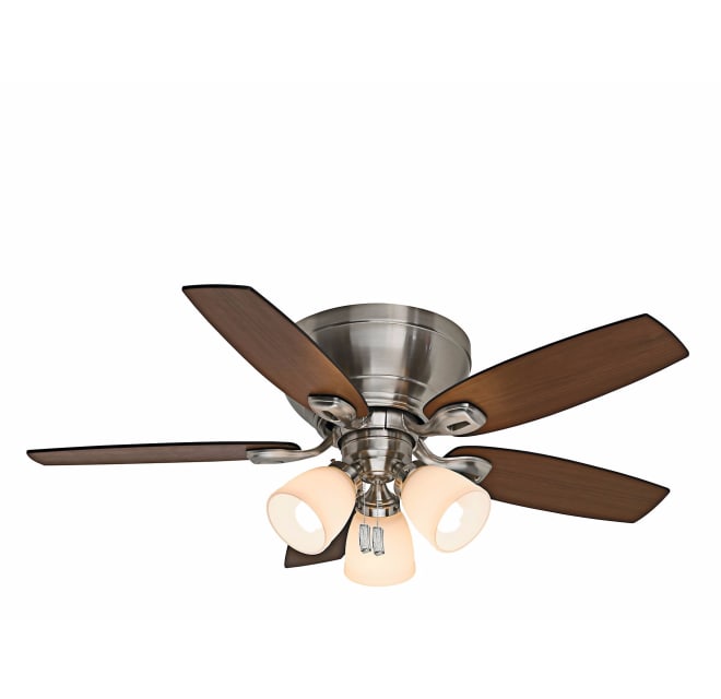Casablanca 53187 Durant 44 5 Blade, 44 Inch Flush Mount Ceiling Fans With Light
