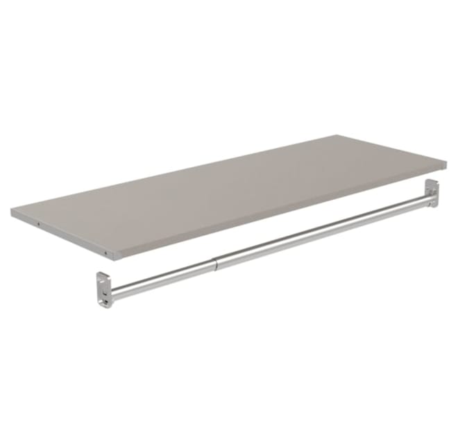 Closet shelf 2025 with hanging rod