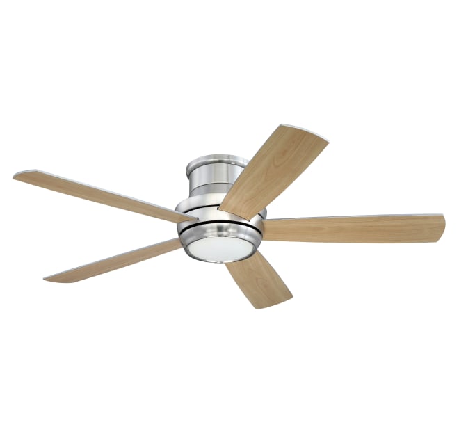 Craftmade Tmph52bnk5 Tempo Hugger 52 5, Ceiling Fan With Led Light And Remote Control