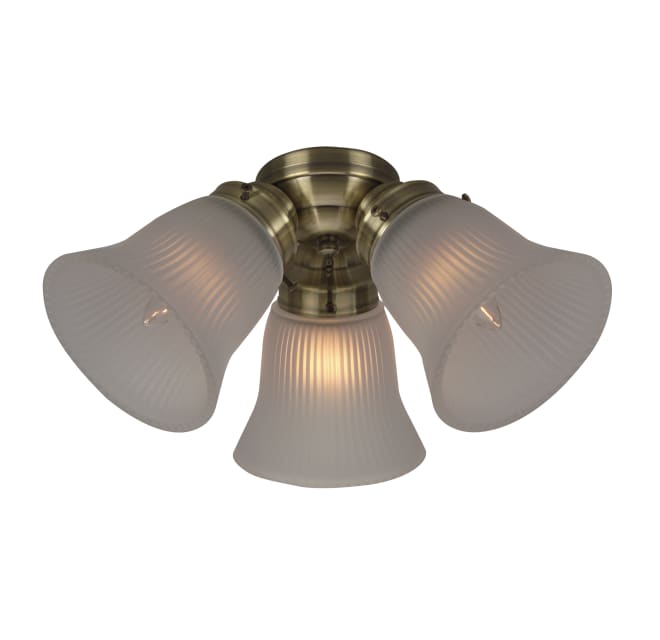 Universal 3 Light Ceiling, Universal Ceiling Fan Light Kit Polished Brass