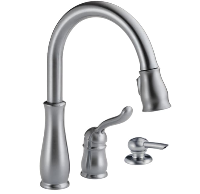 Single Handle Pull-Down Kitchen Faucet in Arctic Stainless 978-AR-DST