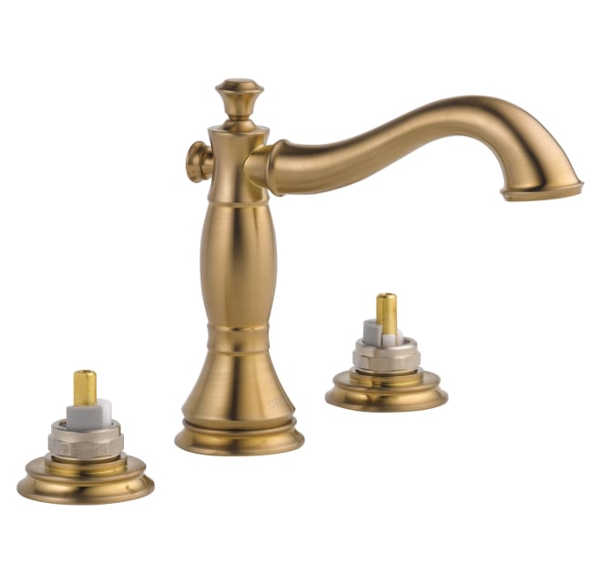 Shop Delta Cassidy Widespread Bathroom Faucet with Pop-Up Drain Assembly from Build.com on Openhaus