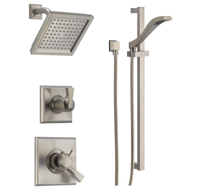 Delta T17251-SS Dryden Shower Trim Package with Single Function Shower Head 