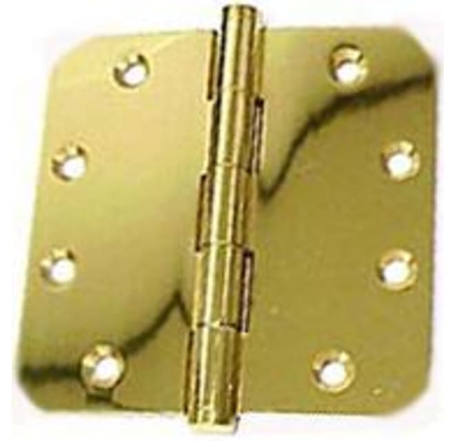 Deltana DSB4R55-RZ Zig Zag Solid Brass 4-Inch x 4-Inch x 5/8-Inch Radius Hinge
