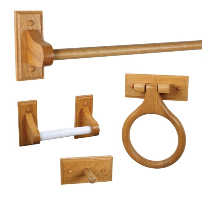 Design House 561233 Wall Mounted Wooden Paper Towel Holder