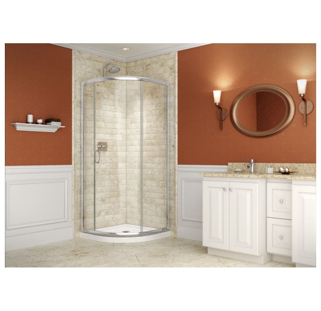 3.25 Inch Round Shower Drain Cover | Classic Scrolls No. 4